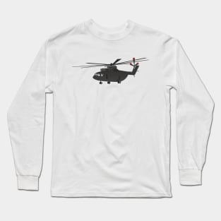 Black Heavy Helicopter Mi-26 Long Sleeve T-Shirt